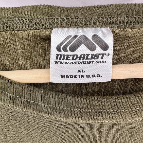 Medalist Men's XL Long Sleeve Army Green Shirt Base Layering Lining Military - Picture 2 of 4